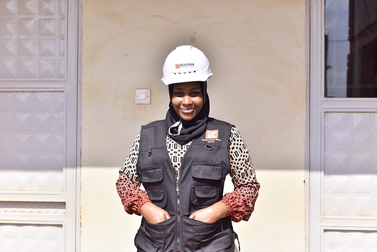 BOKSWA Investments team member in branded protective clothing at the yard office