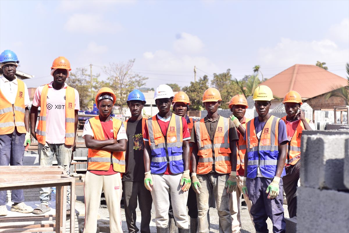 The BOKSWA production team in high-visibility vests and hard hats