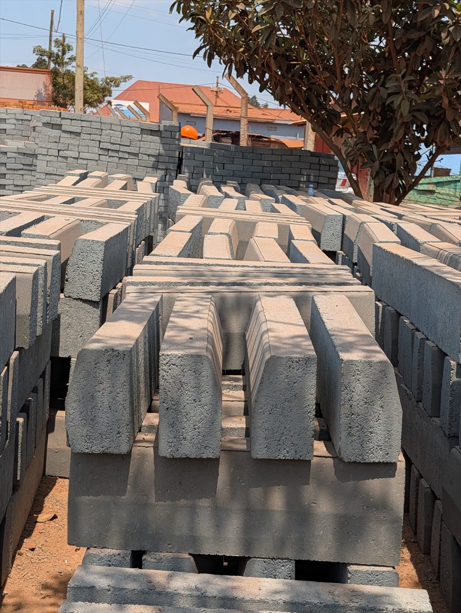 Pallets of BOKSWA kerb stones ready for dispatch