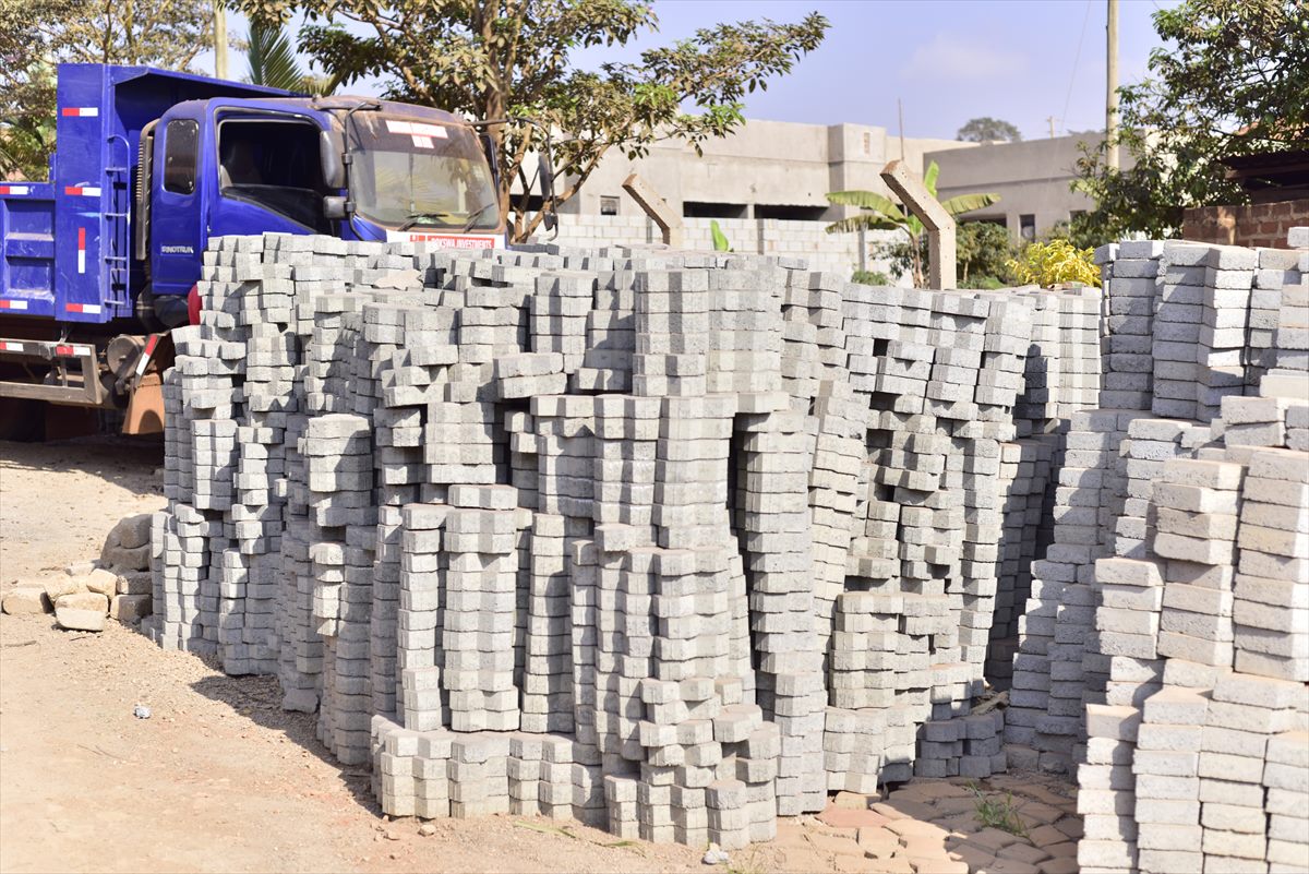 Loaded BOKSWA delivery truck at the production yard